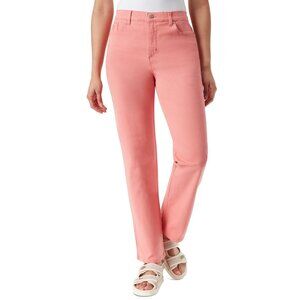 Gloria Vanderbilt Petite Amanda High Rise Straight Jeans Pink Size 8PS =8P Short
